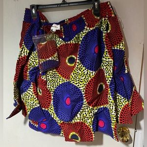 African dashiki short maxi dress 3X